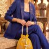 Elegant Velvet Potli bag (geel)