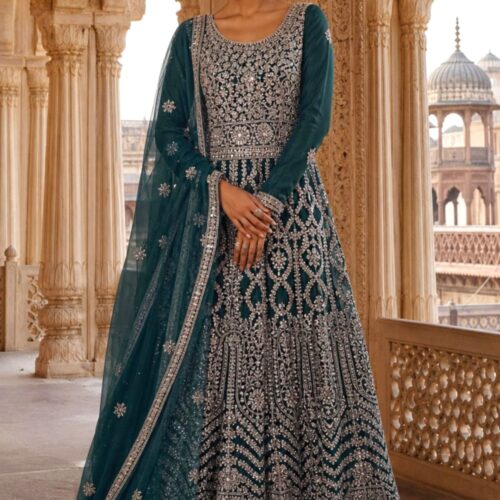 d1 Zari Anarkali (groen)